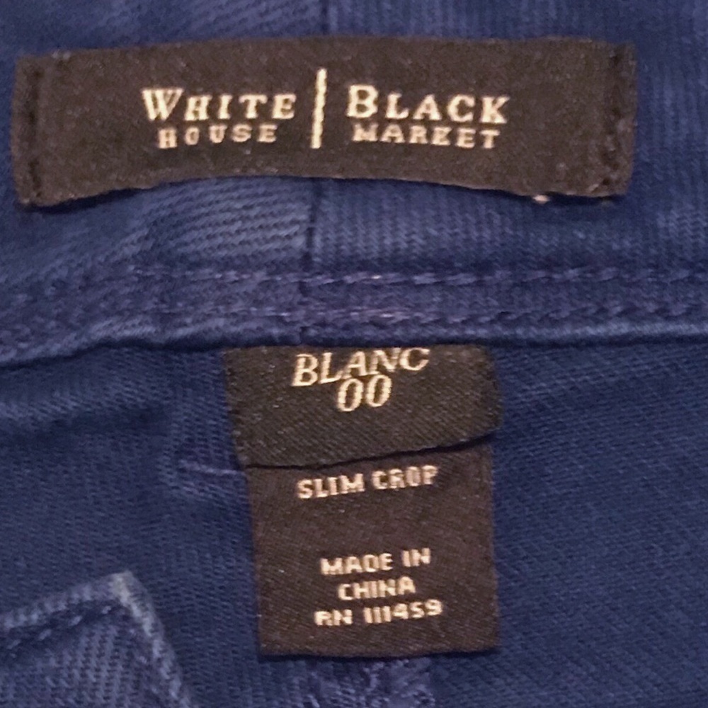 𝅺WHITE House Black Market slim Crop Jeans. - Picture 7 of 7